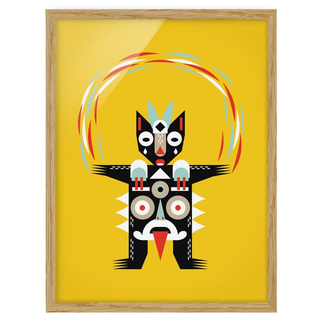 Framed poster - Collage Ethno Monster - Juggler