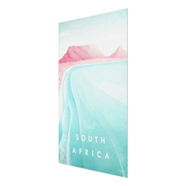 Glass print - Travel Poster - South Africa