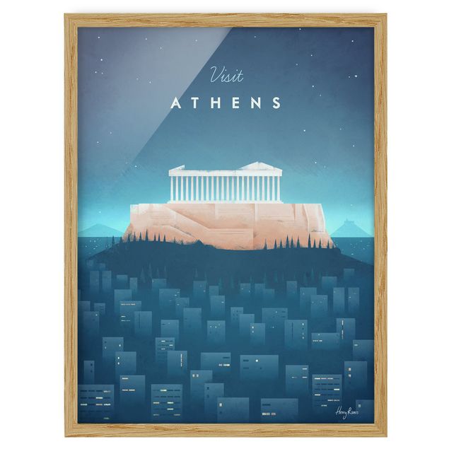 Framed poster - Travel Poster - Athens