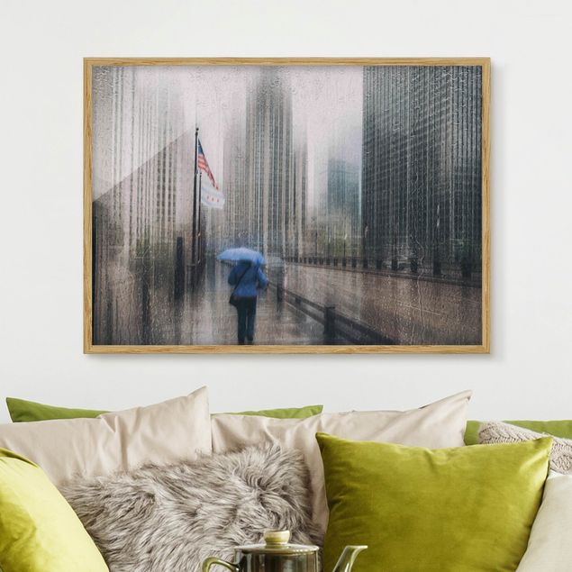 Framed poster - Rainy Chicago