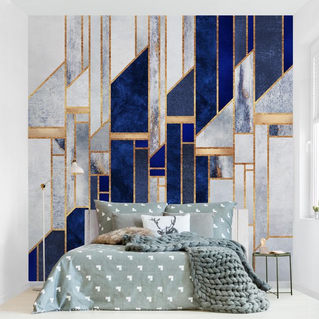 Wallpaper - Geometric Shapes With Gold