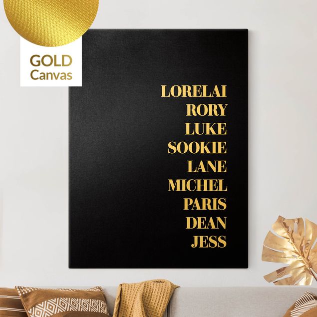 Canvas print gold - Favourite TV Show - Gilmore Girls Black