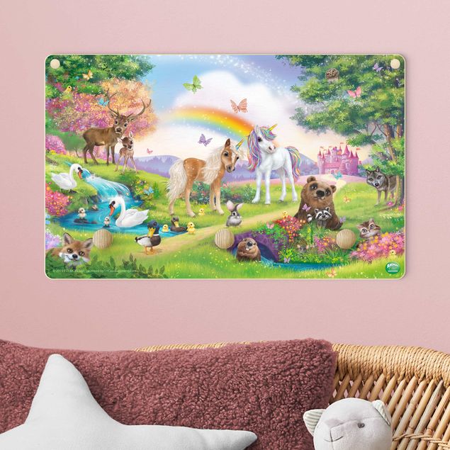 Coat rack for children - Animal Club International - Magical Forest With Unicorn