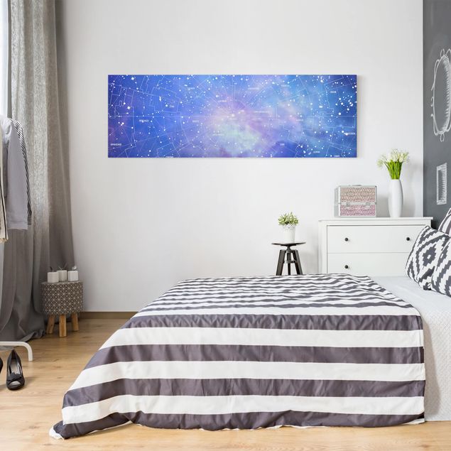Print on canvas - Stelar Constellation Star Chart