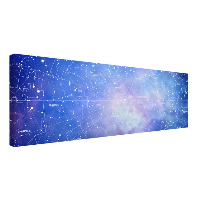Print on canvas - Stelar Constellation Star Chart