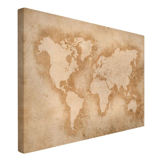 Print on canvas - Antique World Map