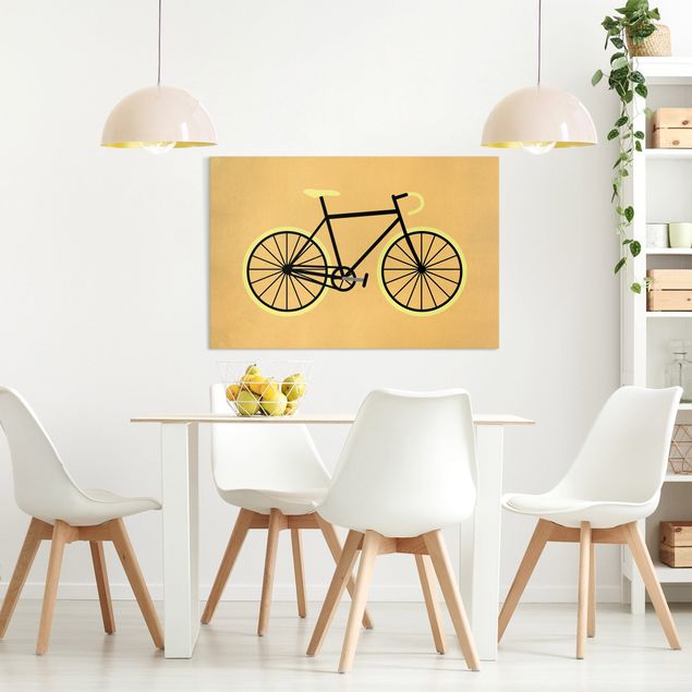 Print on canvas - Bicycle In Yellow