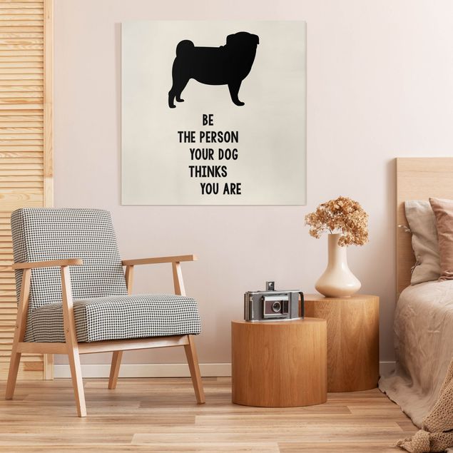 Print on canvas - Thinking Pug