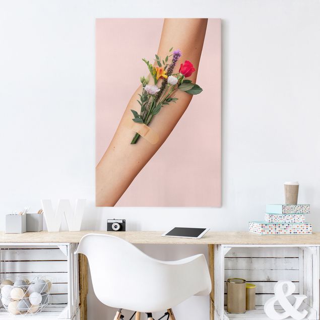 Print on canvas - Arm With Flowers
