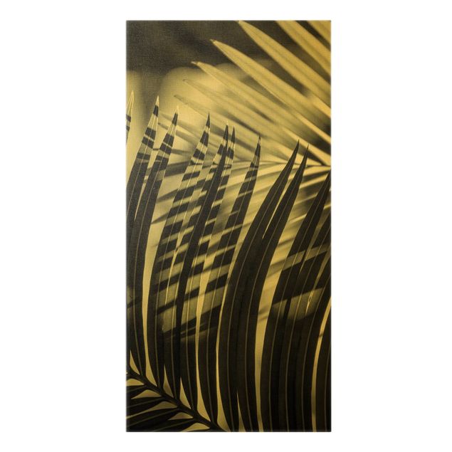 Canvas print gold - Interplay Of Shaddow And Light On Palm Fronds