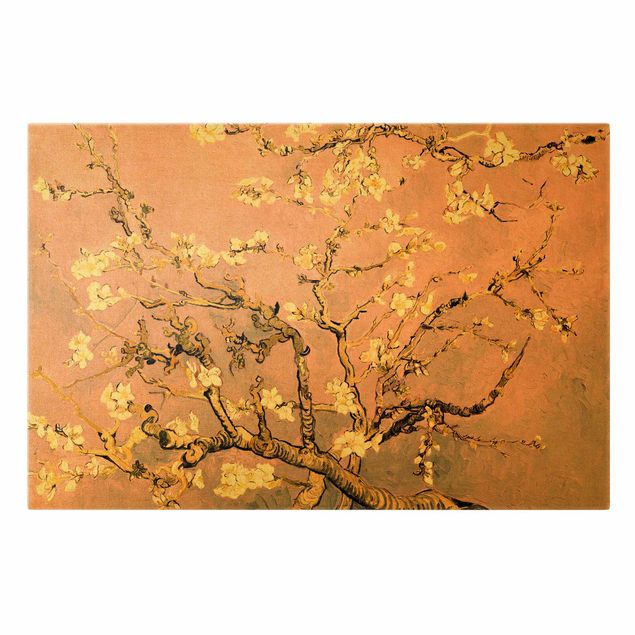 Canvas print gold - Vincent Van Gogh - Almond Blossom In Antique Pink