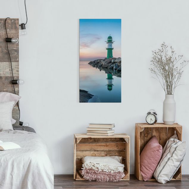 Print on canvas - Sunset at the Lighthouse