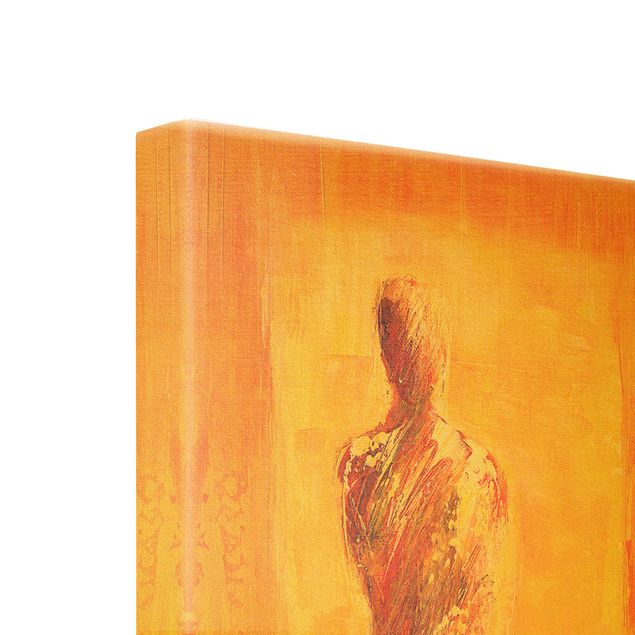 Canvas print gold - Figure In Yellow