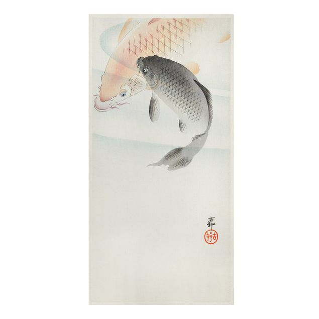 Print on canvas - Vintage Illustration Asian Fish L