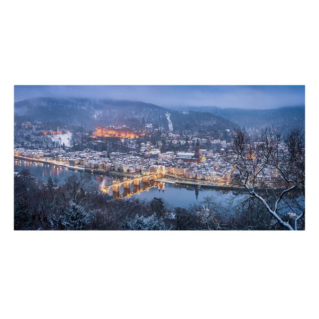 Print on canvas - Heidelberg In The Winter