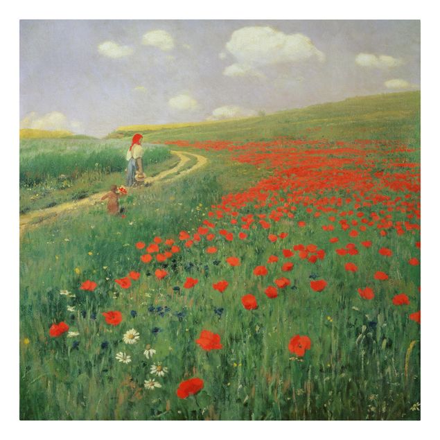Canvas print - Pál Szinyei-Merse - Summer Landscape With A Blossoming Poppy