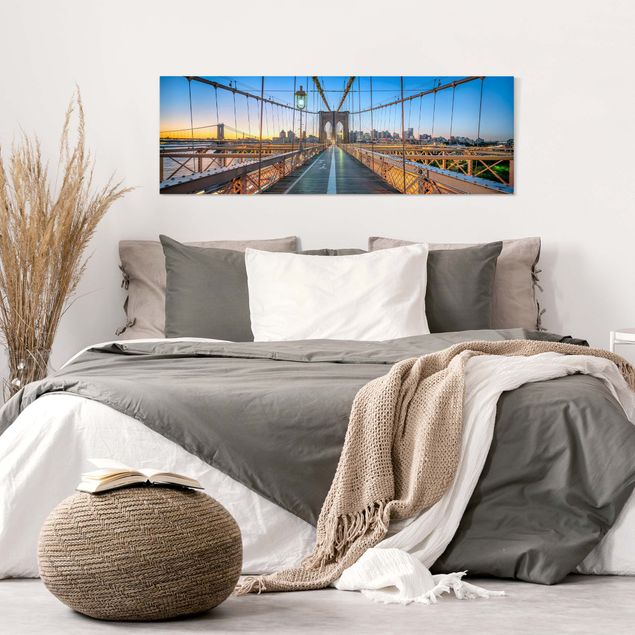 Print on canvas - Dawn On The Brooklyn Bridge