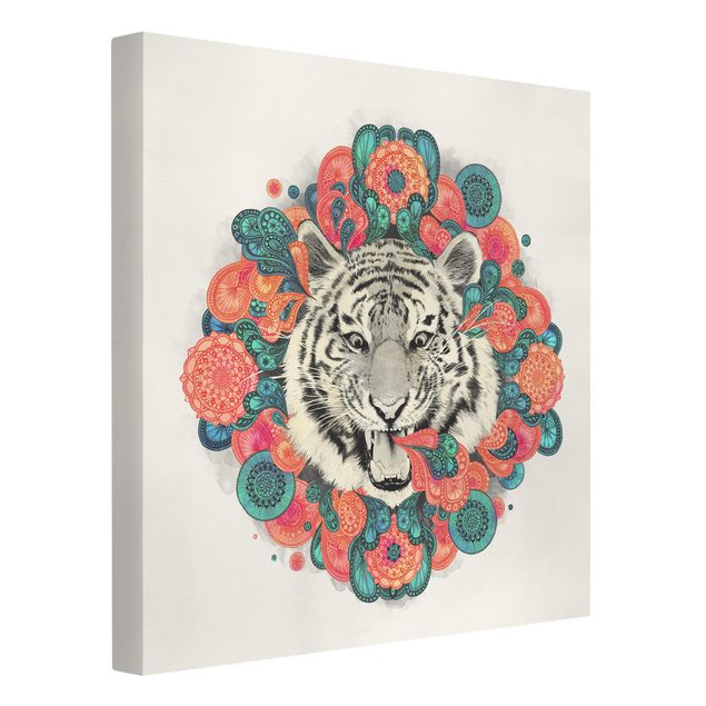 Canvas print - Illustration Tiger Drawing Mandala Paisley