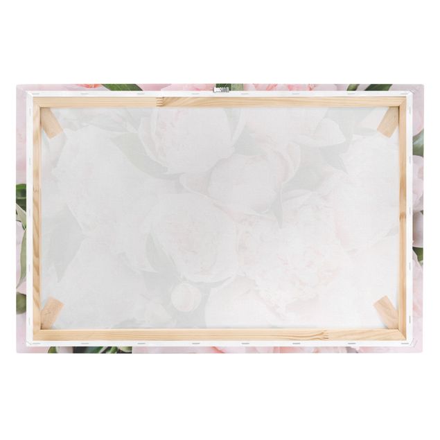 Canvas print - Pink Peonies With Leaves