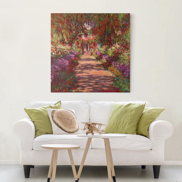 Canvas print - Claude Monet - Pathway In Monet's Garden At Giverny