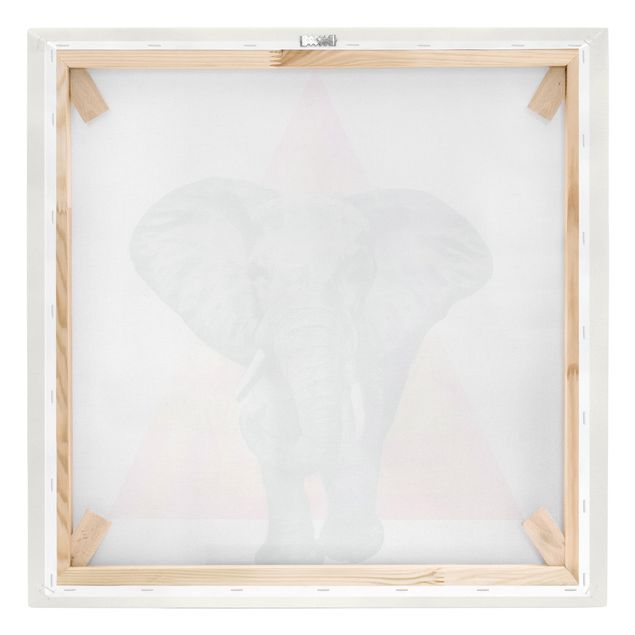 Canvas print - Illustration Elephant Front Triangle Painting