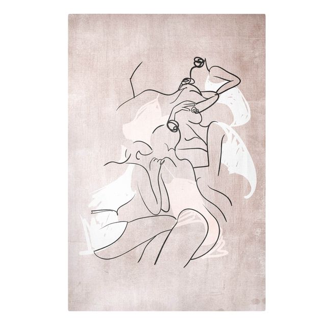 Print on canvas - Dancers Antique Pink