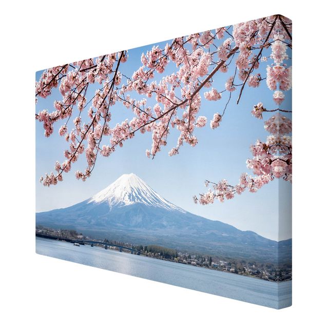 Print on canvas - Cherry Blossoms With Mt. Fuji