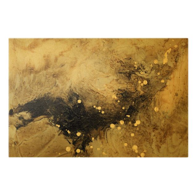 Canvas print gold - Golden Quicksand