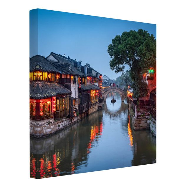 Print on canvas - Atmospheric Evening In Xitang