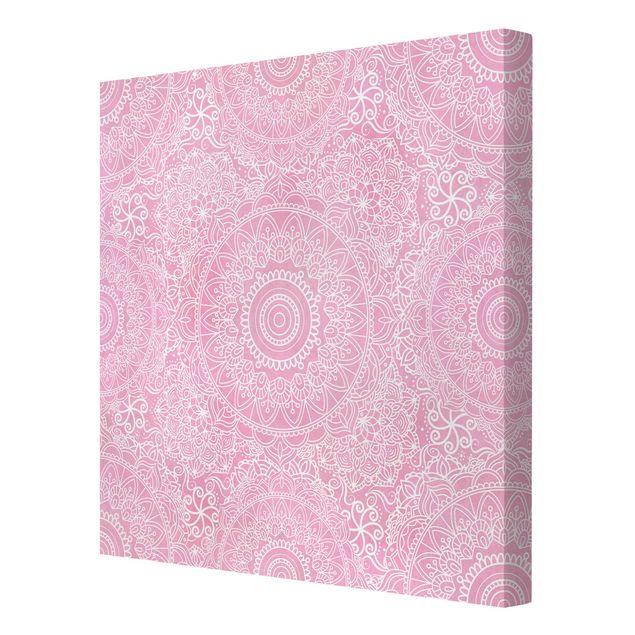 Print on canvas - Pattern Mandala Light Pink