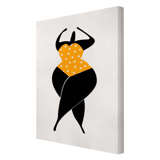 Print on canvas - Miss Dance Yellow