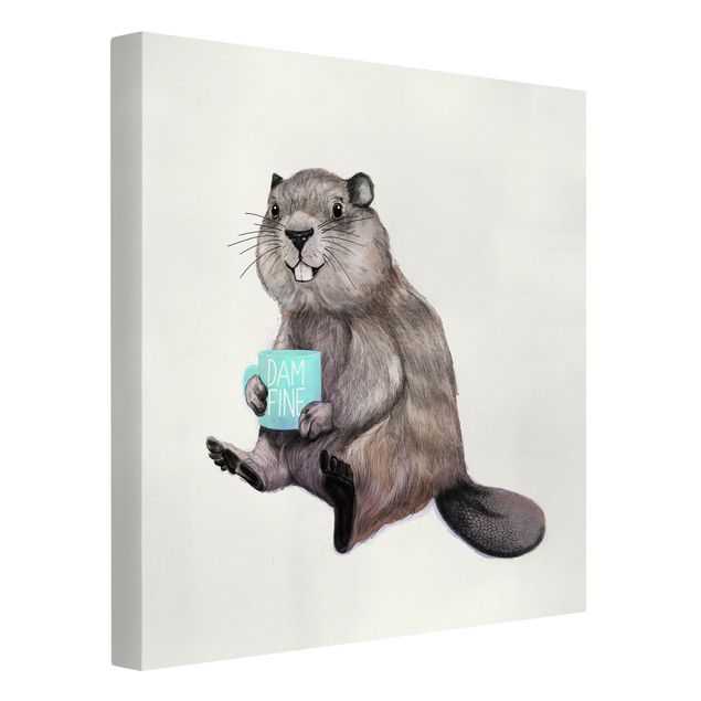 Canvas print - Illustration Beaver Wit Coffee Mug