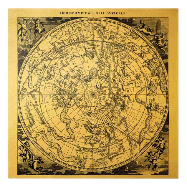 Canvas print gold - The Southern Hemisphere