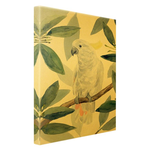 Canvas print gold - Tropical Cockatoo I