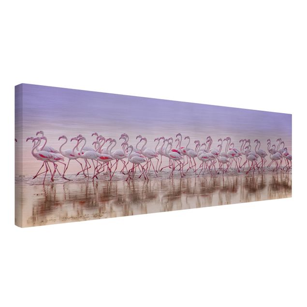 Print on canvas - Flamingo Party