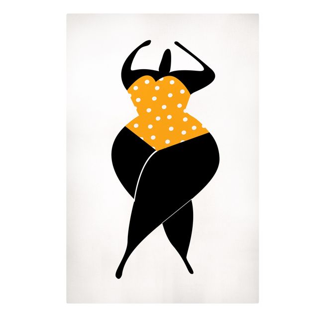 Print on canvas - Miss Dance Yellow