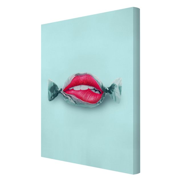 Canvas print - Candy With Lips