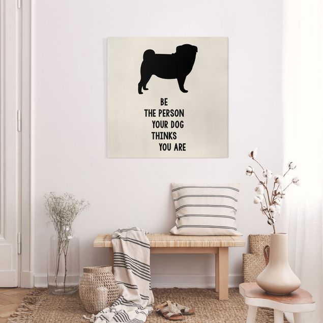 Print on canvas - Thinking Pug