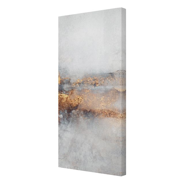 Print on canvas - Gold Grey Fog