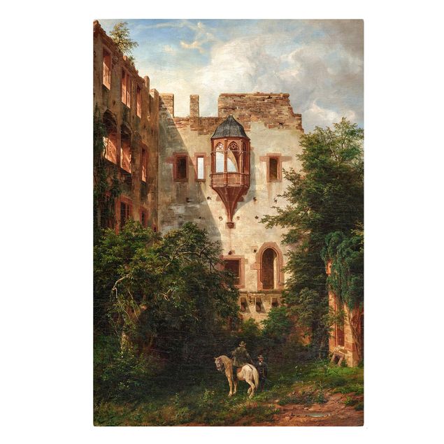 Canvas print - Carl Ludwig Fahrnbach - In The Courtyard Of Heidelberg Castle