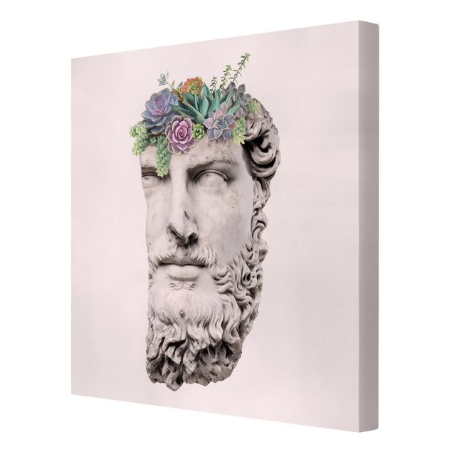 Canvas print - Head With Succulents