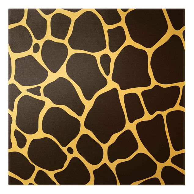 Canvas print gold - Giraffe Print