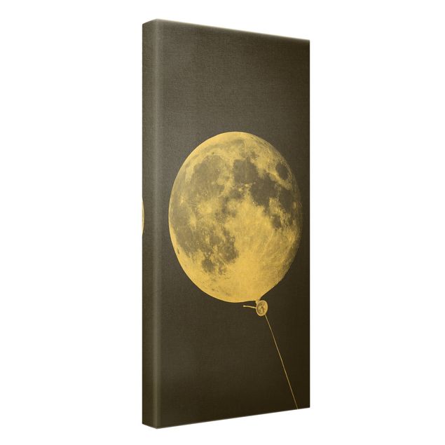 Canvas print gold - Balloon With Moon