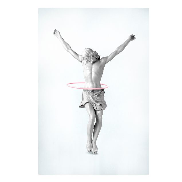 Print on canvas - Jesus With Hula Hoops