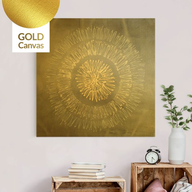 Canvas print gold - North Star Grey Gold I