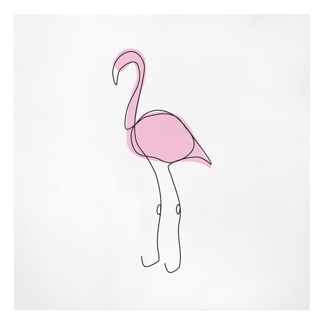 Canvas print - Flamingo Line Art