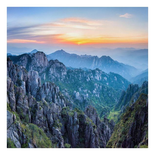 Print on canvas - Rising Sun Over The Huangshan Mountains