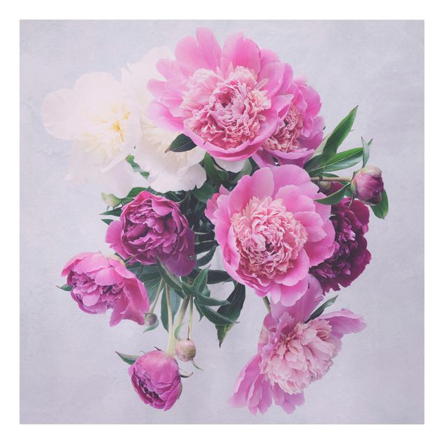 Canvas print - Peonies Shabby Pink White