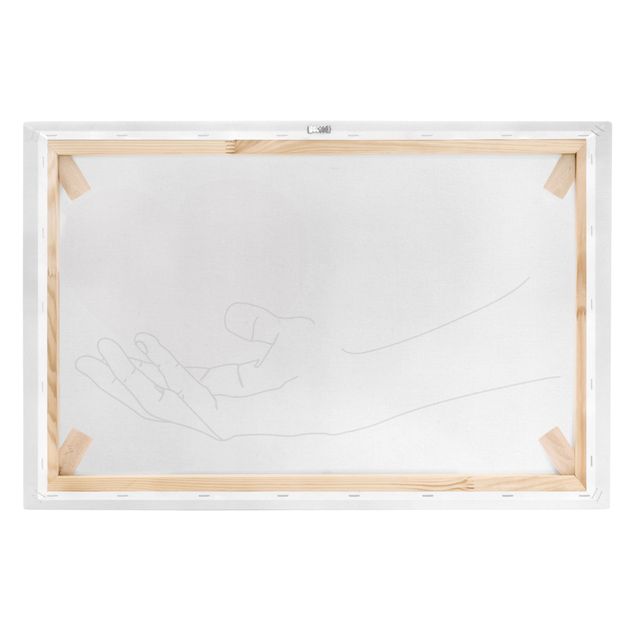 Canvas print - Hand With Heart Line Art
