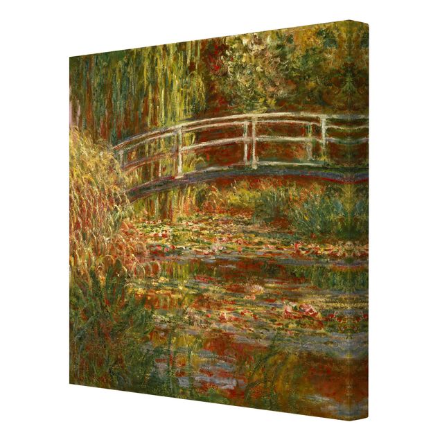 Canvas print - Claude Monet - Waterlily Pond And Japanese Bridge (Harmony In Pink)